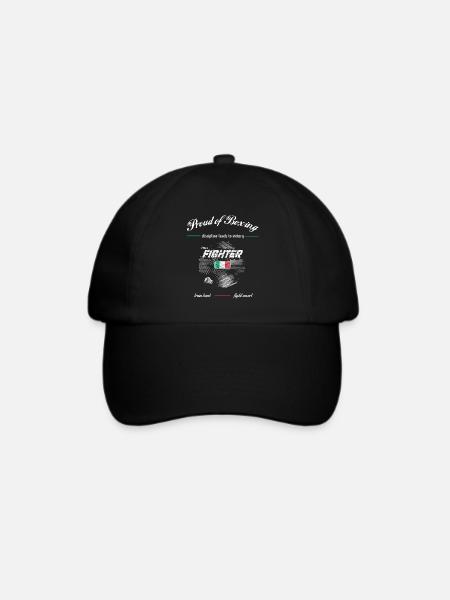 Proud of Boxing FIGHTER Italien - Baseballkappe - Schwarz/Schwarz