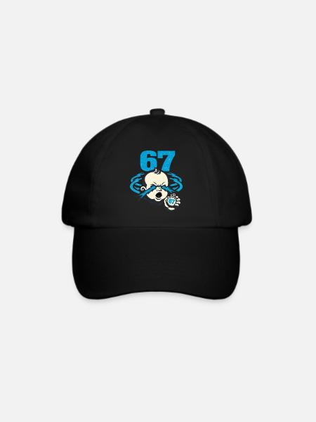67 six seven - gen z - Baseballkappe - Schwarz/Schwarz