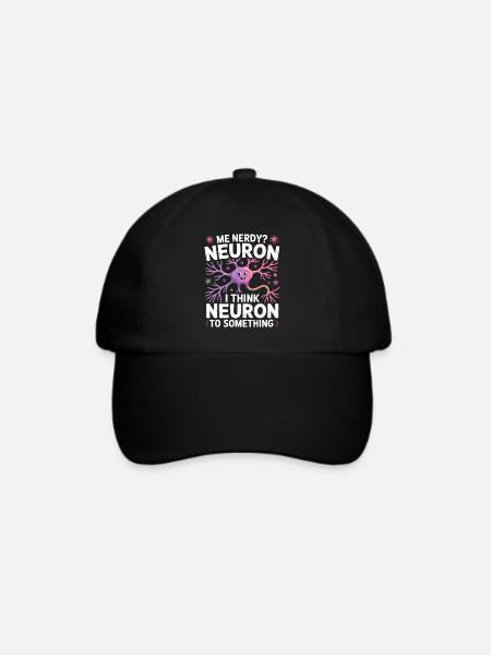 Me Nerdy? Neuron Wortwitz - Baseballkappe - Schwarz/Schwarz