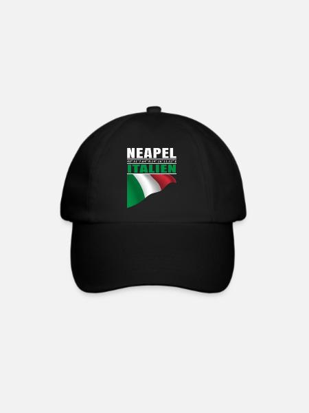 Neapel - Baseballkappe - Schwarz/Schwarz