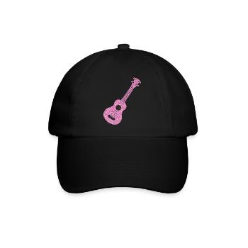 Hawaiian Ukulele Uke Diamonds - Baseballkappe - Schwarz/Schwarz - Vorne