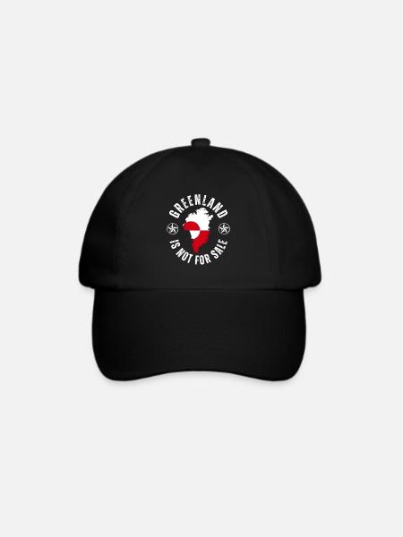 Greenland is not for Sale Funny Epic Design - Baseballkappe - Schwarz/Schwarz