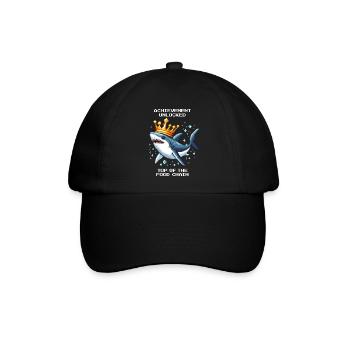 Erfolg freigeschaltet | Hai Spitzenprädator - Baseballkappe - Schwarz/Schwarz - Vorne