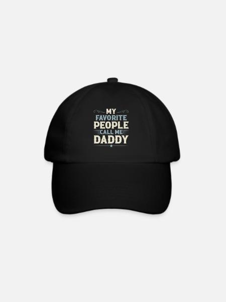 Papa Vater Vatertag - Baseballkappe - Schwarz/Schwarz