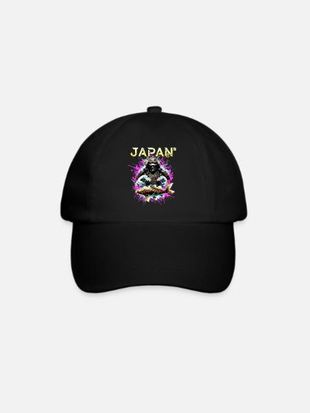 Cyber Samurai – Japan Krieger - Baseballkappe - Schwarz/Schwarz