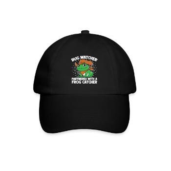 Frog Catcher Bug Watcher Partnered With Catcher - Baseballkappe - Schwarz/Schwarz - Vorne