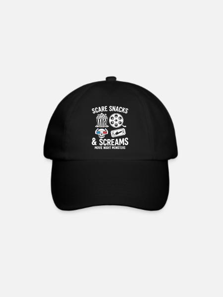 Scare Snacks & Screams - Baseballkappe - Schwarz/Schwarz