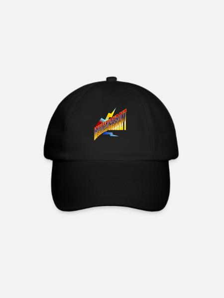 Wullenkraft Neon Retro Logo - Baseballkappe - Schwarz/Schwarz