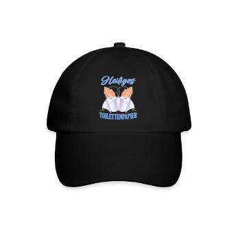Heiliges Toilettenpapier - Baseballkappe - Schwarz/Schwarz - Vorne