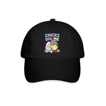 Chicks Dig Me - Baseballkappe - Schwarz/Schwarz - Vorne
