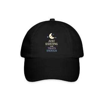 Existenzieller Humor, Nihilismus, Humor, - Baseballkappe - Schwarz/Schwarz - Vorne