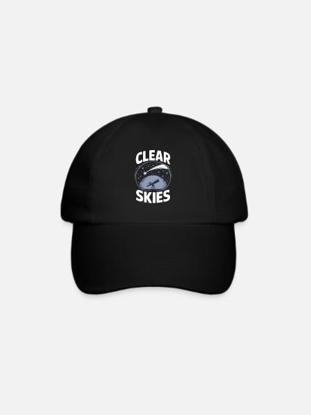 Clear Skies Teleskop Sternengucker - Baseballkappe - Schwarz/Schwarz
