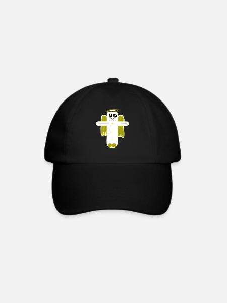 Kreuz Kruzifix Engel Beschützer - Baseballkappe - Schwarz/Schwarz