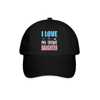 LGBT-Pride-Monat – Ich liebe meine trans Tochter - Baseballkappe - Schwarz/Schwarz - Vorne