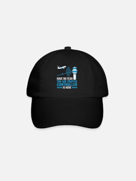 Air Traffic Controller Fluglotse Geschenk - Baseballkappe - Schwarz/Schwarz