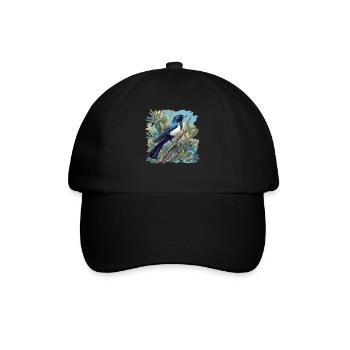 Elstern Elster - Baseballkappe - Schwarz/Schwarz - Vorne