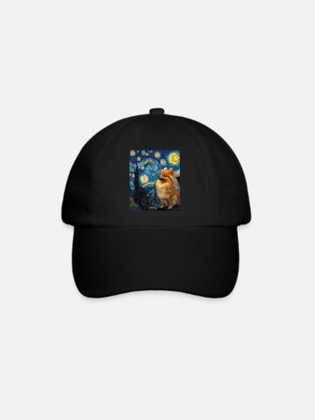 Zwergspitz Spitz Pomeranian - Baseballkappe - Schwarz/Schwarz