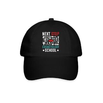 Nächste Station Kosmetikschule - Baseballkappe - Schwarz/Schwarz - Vorne