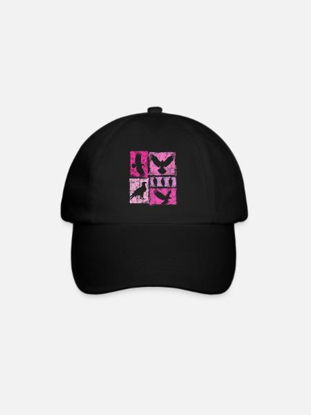 Adler Retro Grafik Silhouetten - Baseballkappe - Schwarz/Schwarz