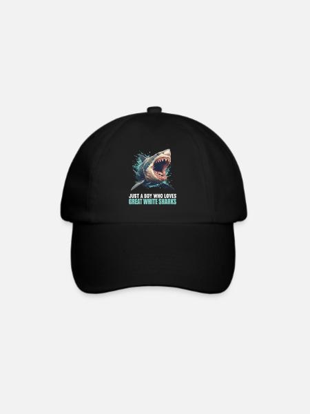 Weißer Haie Weißer Hai - Baseballkappe - Schwarz/Schwarz