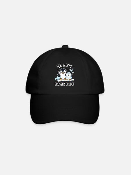 Großer Bruder Pinguin - Baseballkappe - Schwarz/Schwarz