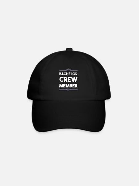 Bachelor Crew - Baseballkappe - Schwarz/Schwarz