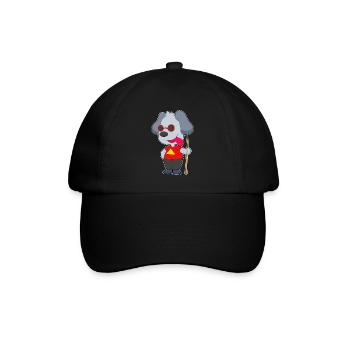 Hund Billiard Queue - Baseballkappe - Schwarz/Schwarz - Vorne