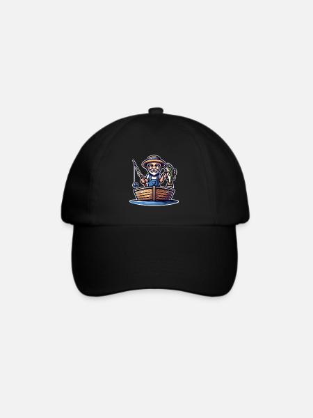 Angler - Baseballkappe - Schwarz/Schwarz