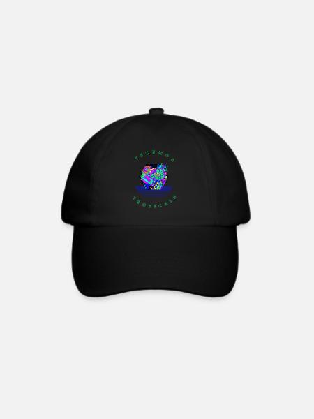 Techno & Tropicals Neon Rave - Baseballkappe - Schwarz/Schwarz