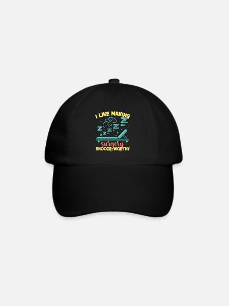 Anesthesiologist Snooze-Worthy Anesthesia - Baseballkappe - Schwarz/Schwarz