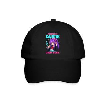 Anime and Music Chibi - Baseballkappe - Schwarz/Schwarz - Vorne