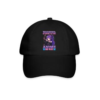 Anime and Music Chibi - Baseballkappe - Schwarz/Schwarz - Vorne