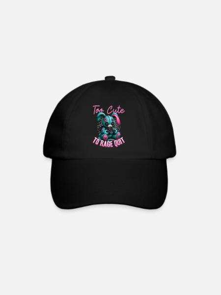 Pastel Goth Soft Goth Gaming Gamer - Baseballkappe - Schwarz/Schwarz