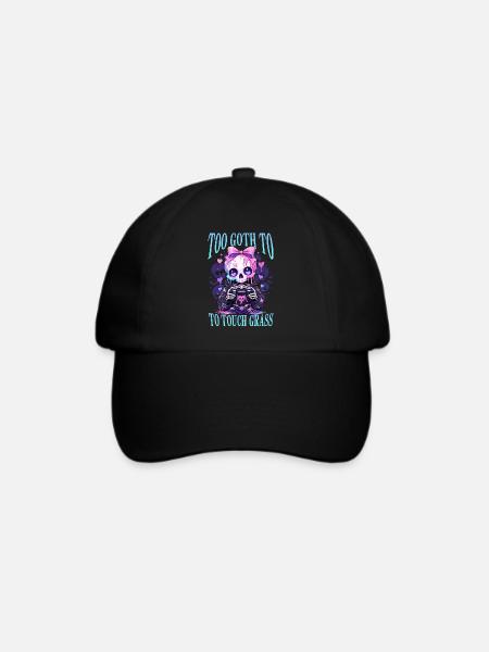 Pastel Goth Soft Goth Gaming Gamer - Baseballkappe - Schwarz/Schwarz
