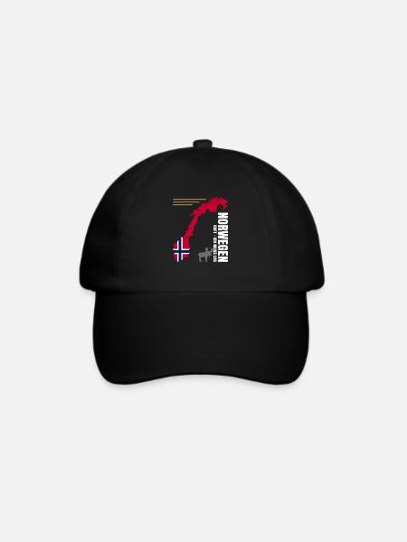 Norwegen Auswandern - Baseballkappe - Schwarz/Schwarz