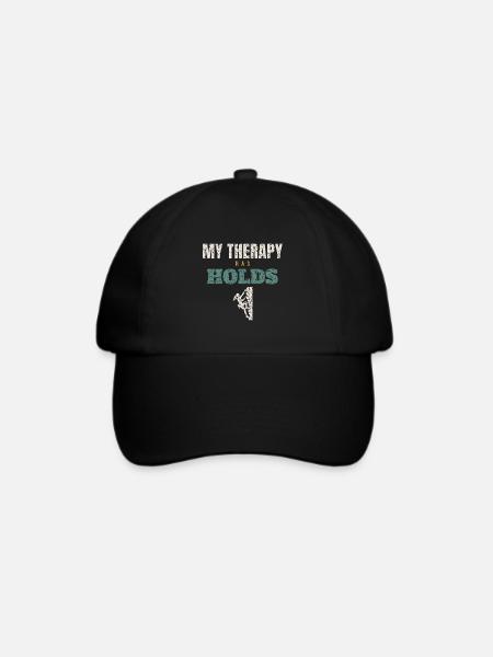 My Therapy Has Holds - Baseballkappe - Schwarz/Schwarz