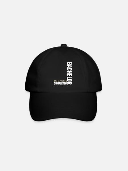 Bachelor Architektur - Baseballkappe - Schwarz/Schwarz