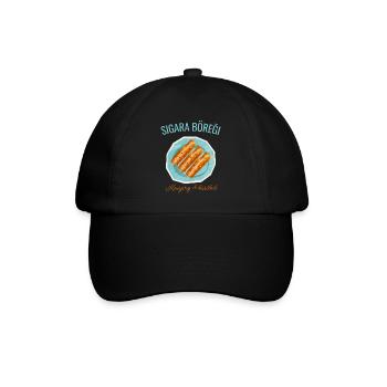 Sigara Böreği – Knusprig & köstlich - Baseballkappe - Schwarz/Schwarz - Vorne