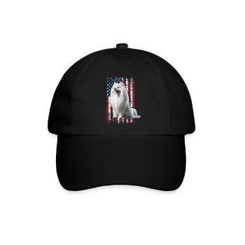 German Spitz US Spitz Zwergspitz - Baseballkappe - Schwarz/Schwarz - Vorne