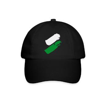 Steiermark Flagge - Baseballkappe - Schwarz/Schwarz - Vorne