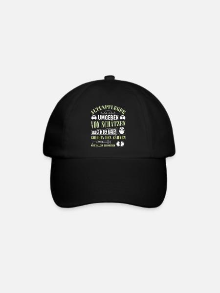 Altenpfleger Geschenk Altenpflege Pflegefachkraft - Baseballkappe - Schwarz/Schwarz