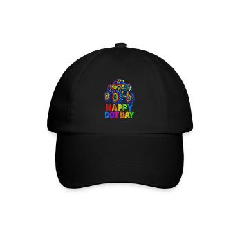 Happy Dot Day Monster Truck - Baseballkappe - Schwarz/Schwarz - Vorne