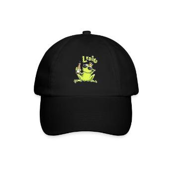Ledig Frosch | Single Spruch Lustiges Geschenk - Baseballkappe - Schwarz/Schwarz - Vorne