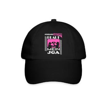 Junggeselinnenabschied Braut Mein JGA Saufen - Baseballkappe - Schwarz/Schwarz - Vorne