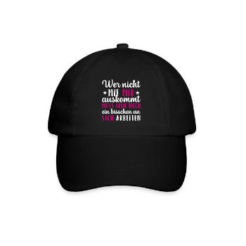 Arbeit Kollegen Büro Sarkasmus Lustiger Spruch - Baseballkappe - Schwarz/Schwarz - Vorne