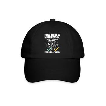 Wie man ein Mathe-T-Shirt wird - Baseballkappe - Schwarz/Schwarz - Vorne