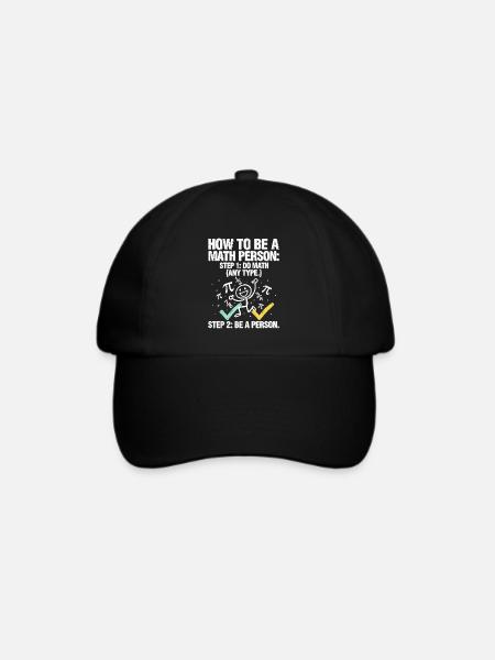 Wie man ein Mathe-T-Shirt wird - Baseballkappe - Schwarz/Schwarz