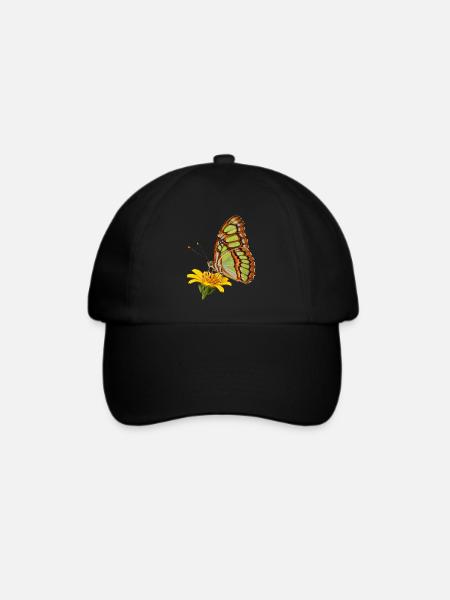 Schmetterling Malachit - Baseballkappe - Schwarz/Schwarz