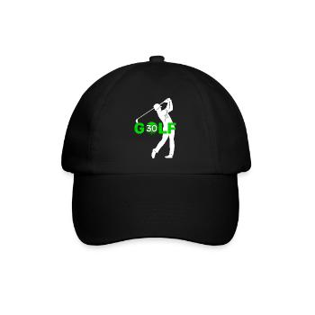GOLFER 30 JAHRE GOLF 30. GEBURTSTAG - Baseballkappe - Schwarz/Schwarz - Vorne