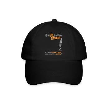 Gästeliste Gästebuch 20 Jahre Alter Birthday - Baseballkappe - Schwarz/Schwarz - Vorne